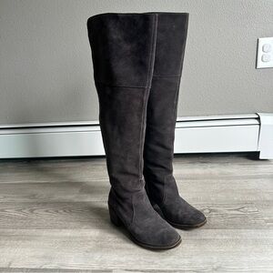 Lucky Brand Gray Suede Over the Knee Boots 8